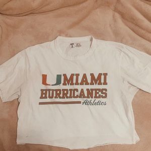 Miami Hurricanes Cropped Tee